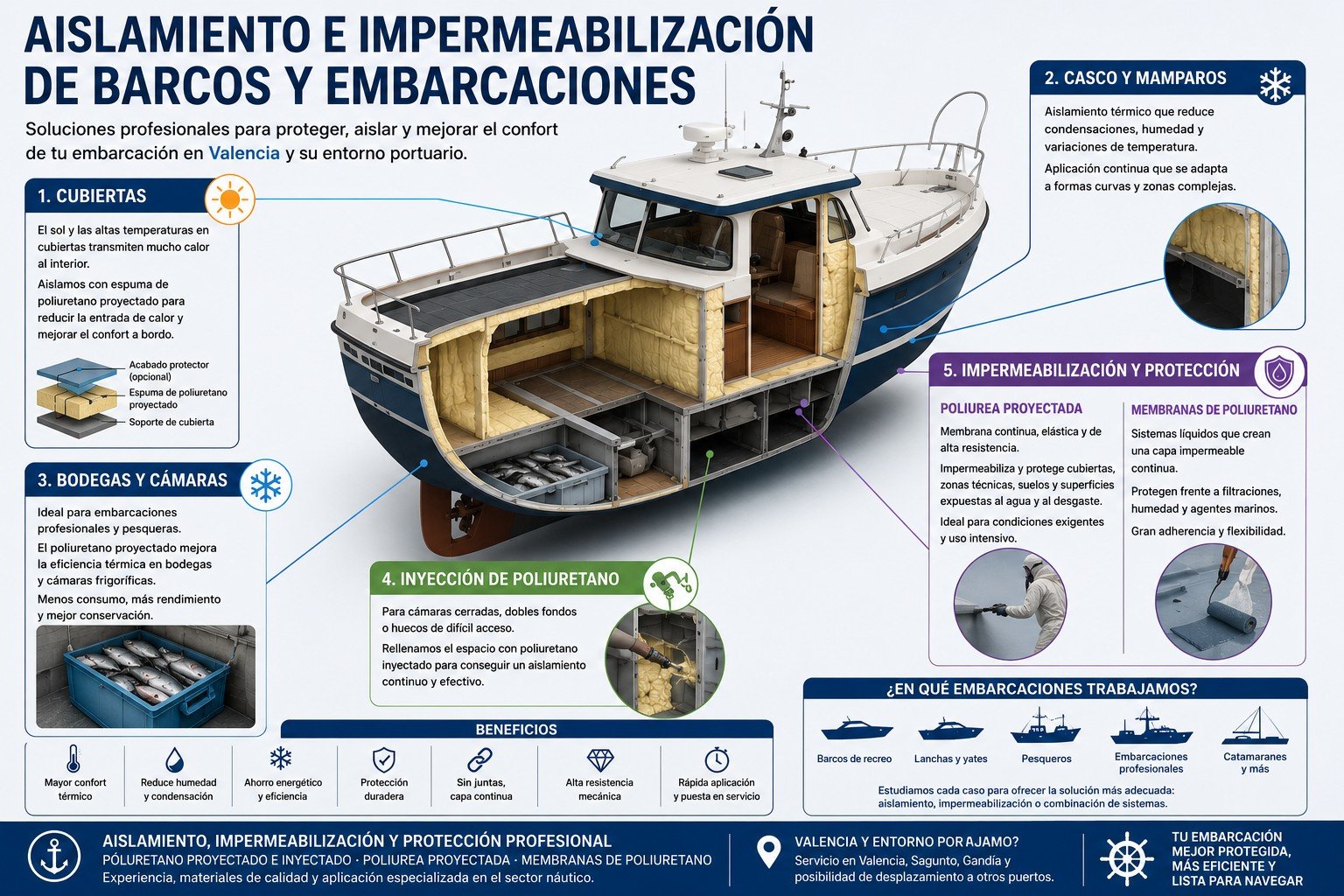Oberflächenschutz an einem Boot