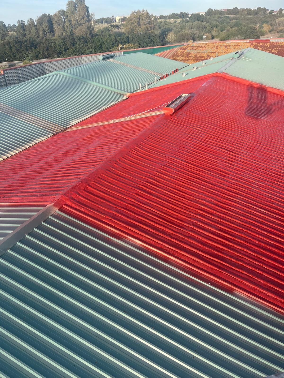 Toiture industrielle protégée par une membrane continue